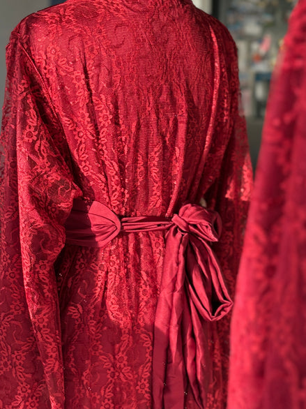 Takchita dentelle - Cerise