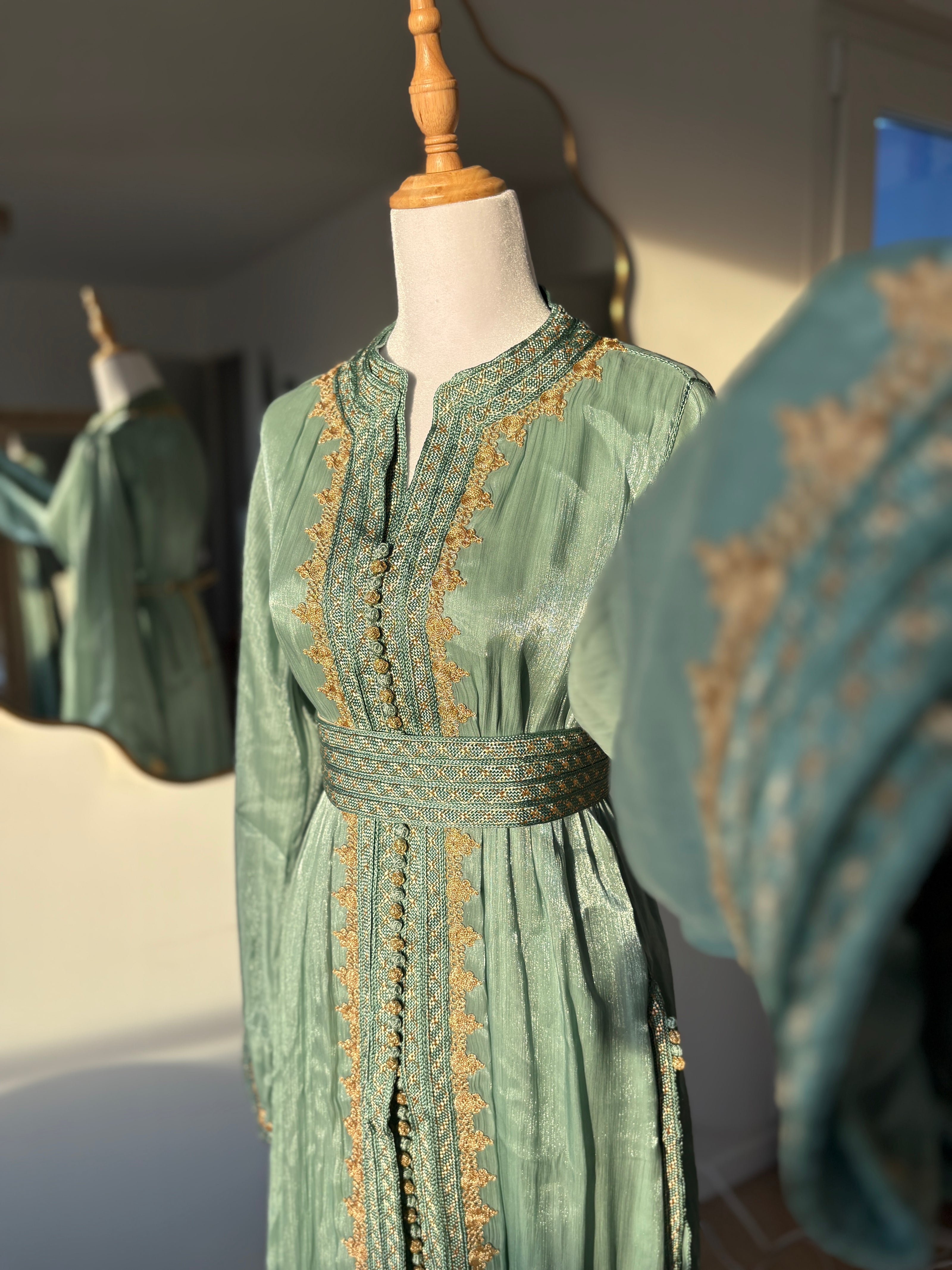 Takchita Organza Goldy - Emeraude