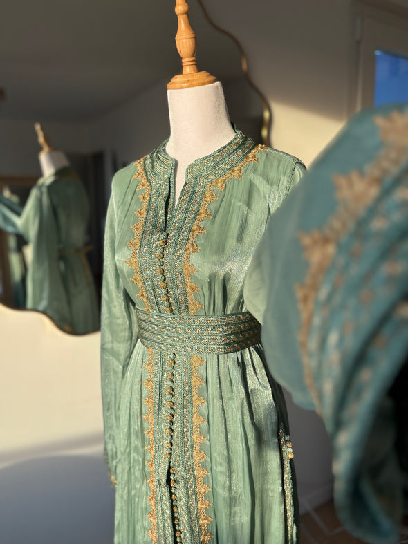 Takchita Organza Goldy - Emeraude