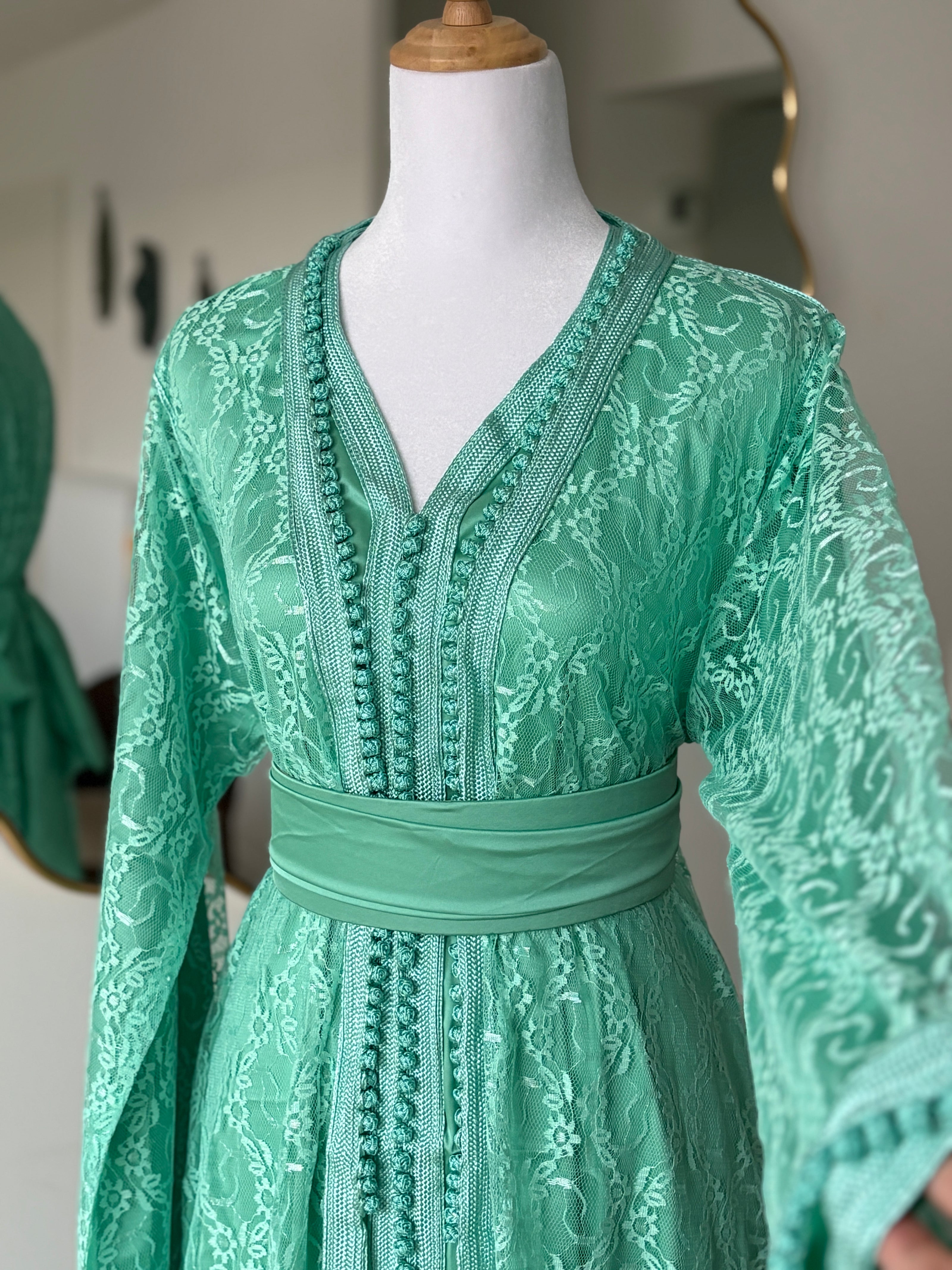 Takchita dentelle - Turquoise