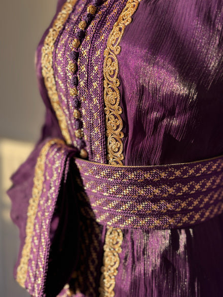 Takchita Organza Goldy - Purple