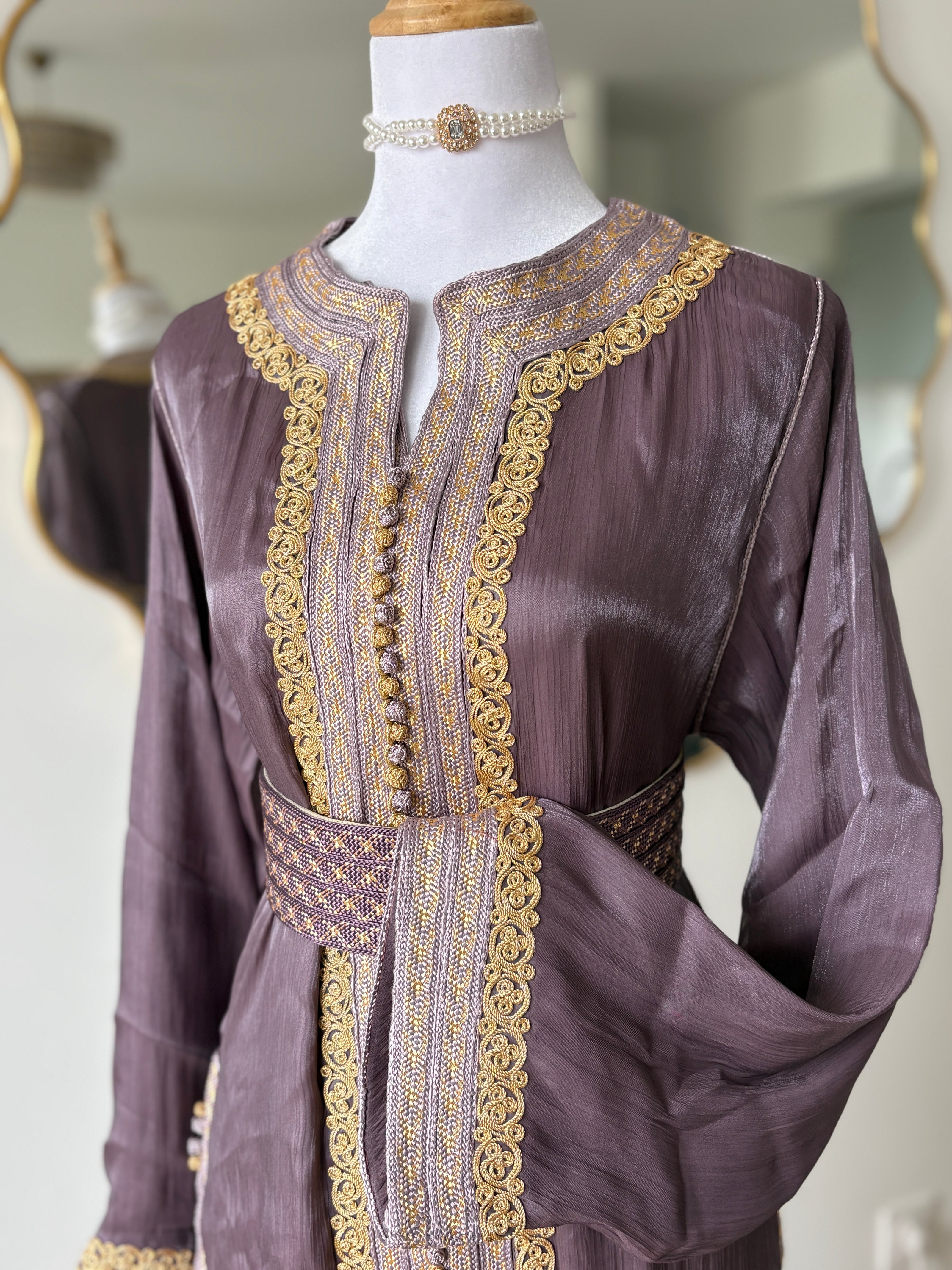 Takchita Organza Goldy - Mauve